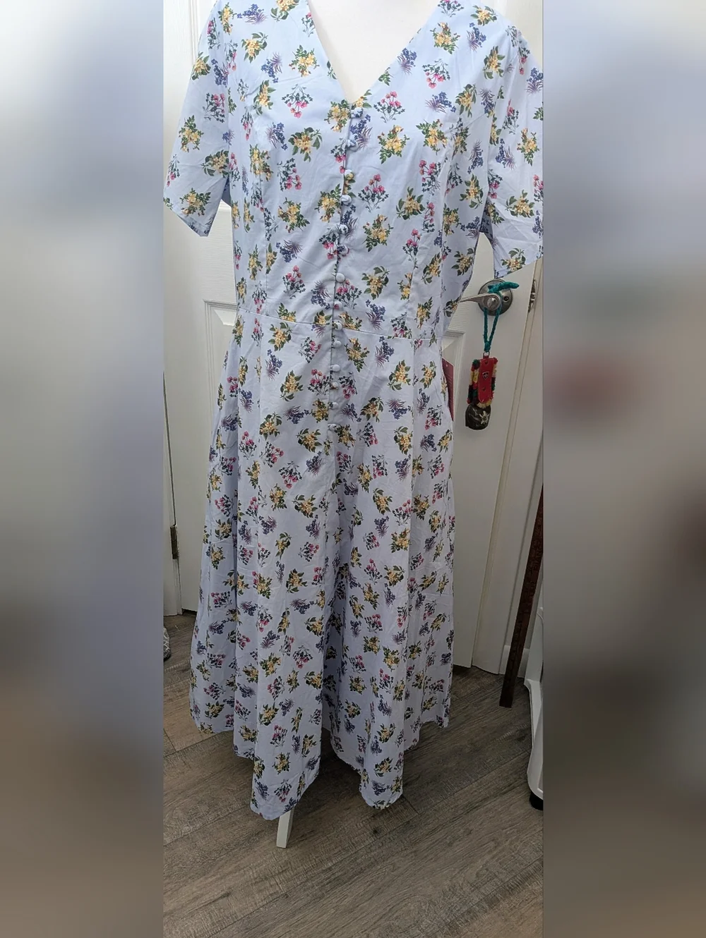 Ivy City Co Dress Allie Blue Floral 16 NWT 100% Cotton - Picture 4 of 6